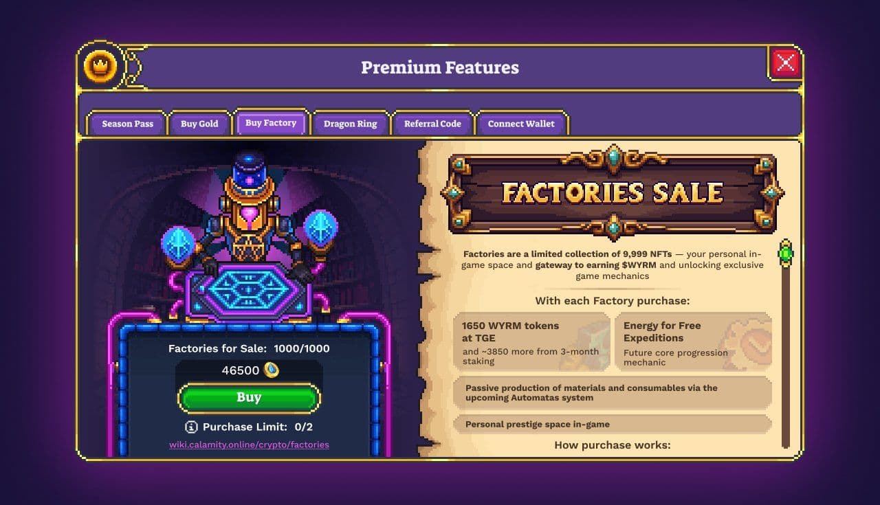 Calamity Playtest Offers 3M $WYRM Tokens