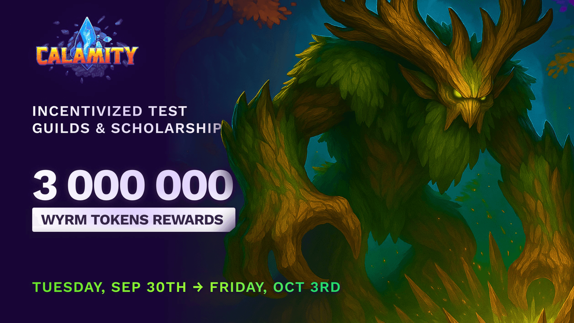 Calamity Playtest Offers 3M $WYRM Tokens