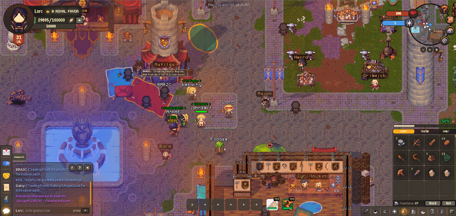 Cambria Guide: Best Ways to Farm Silver and Royal Favor