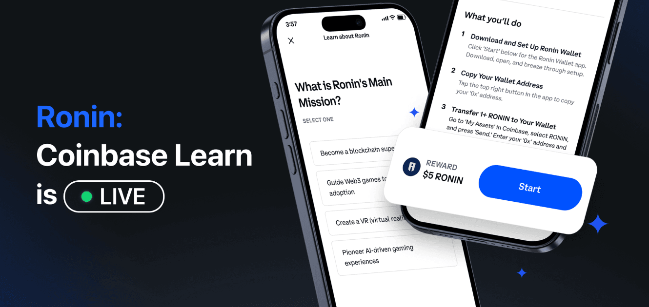 Coinbase Learn & EarnにRoninが登場 image