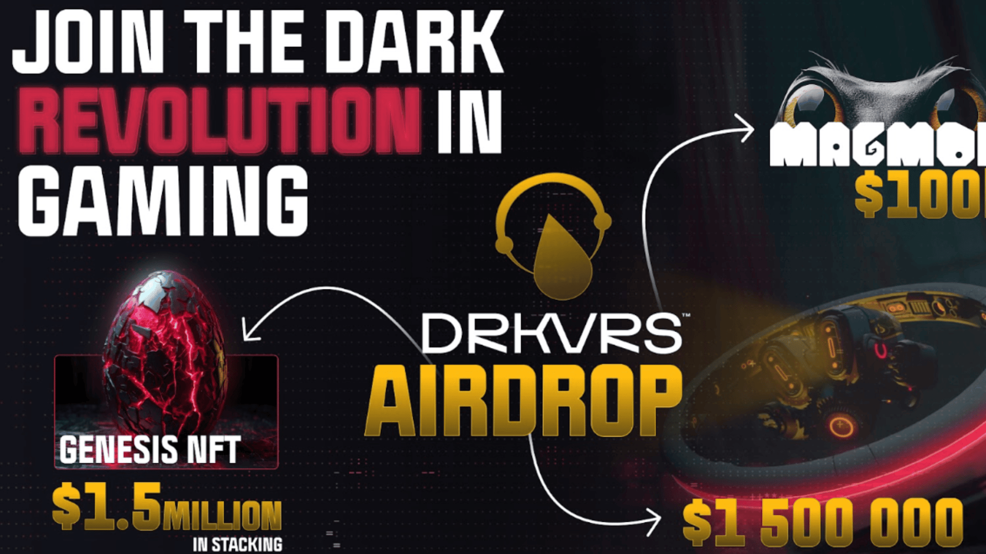 Аирдроп DRKVRS: призовой фонд $1.6 млн image