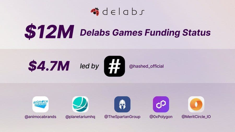 Delabs ระดมทุน 12 ล้านดอลลาร์สำหรับ 3 เกม Web3 image
