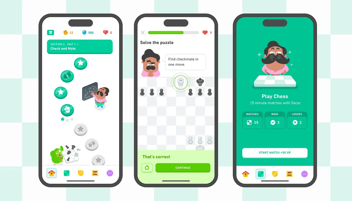 Duolingo Launches AI Chess Games