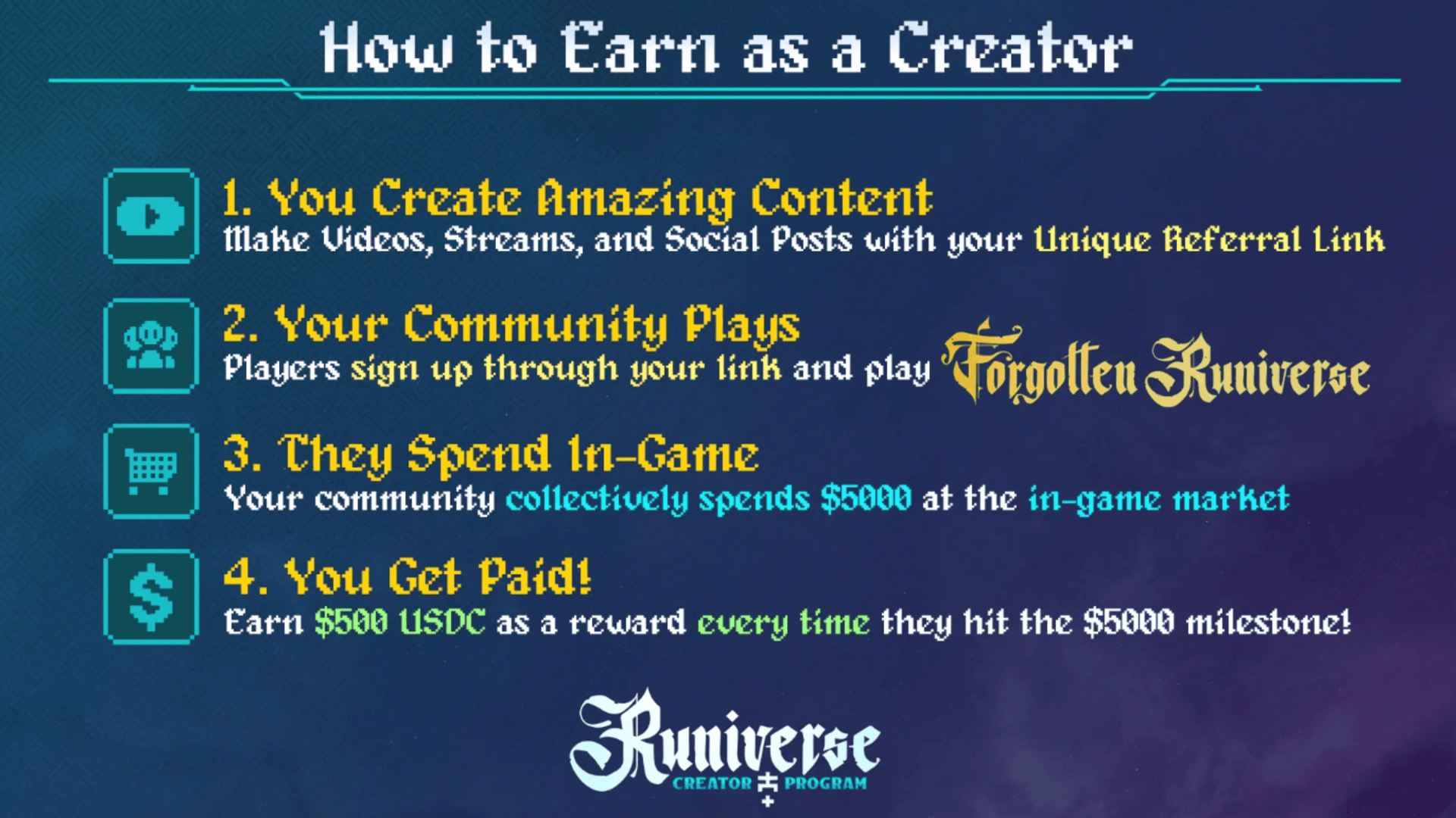 Зарабатывайте в Forgotten Runiverse Creator Program image