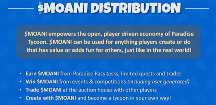 Earn More $MOANI in Paradise Tycoon Play to Airdrop Season 2