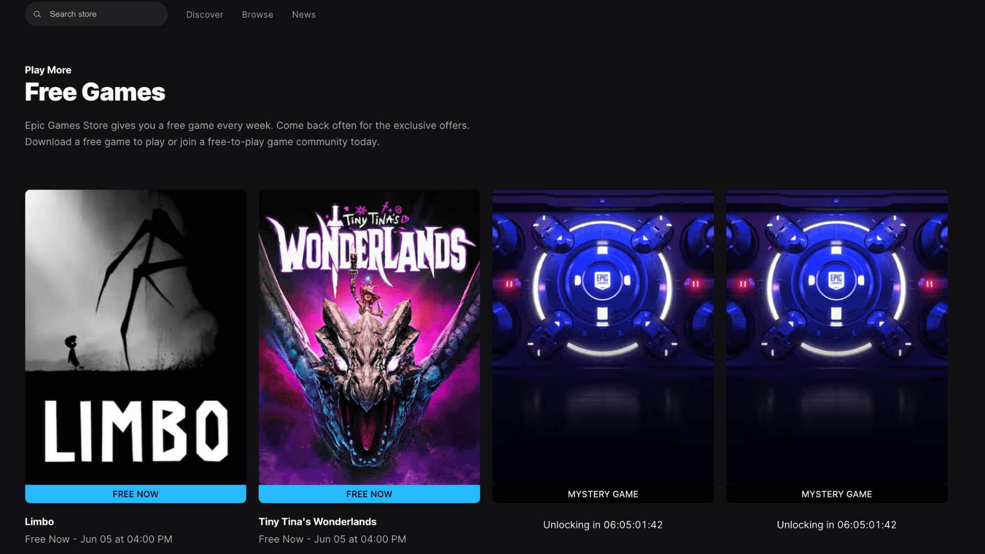 Epic Games Store 5월 마지막 무료 게임 추가 image