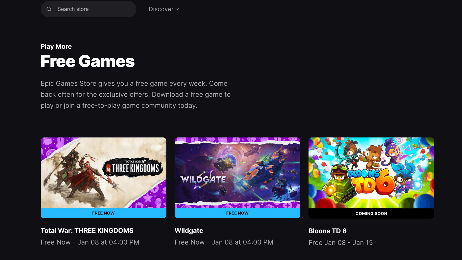 Epic Games Store Free Games for January 2nd