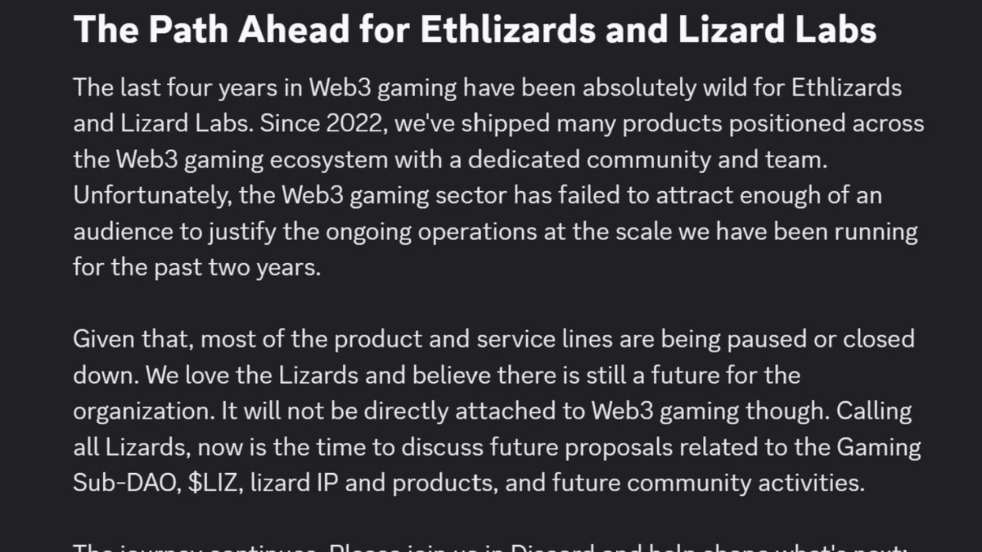 Ethlizards and Lizard Labs Reveal Pivot