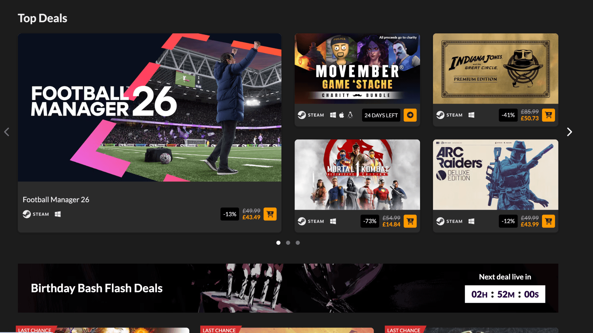 Fanatical Birthday Bash PC Game Sale