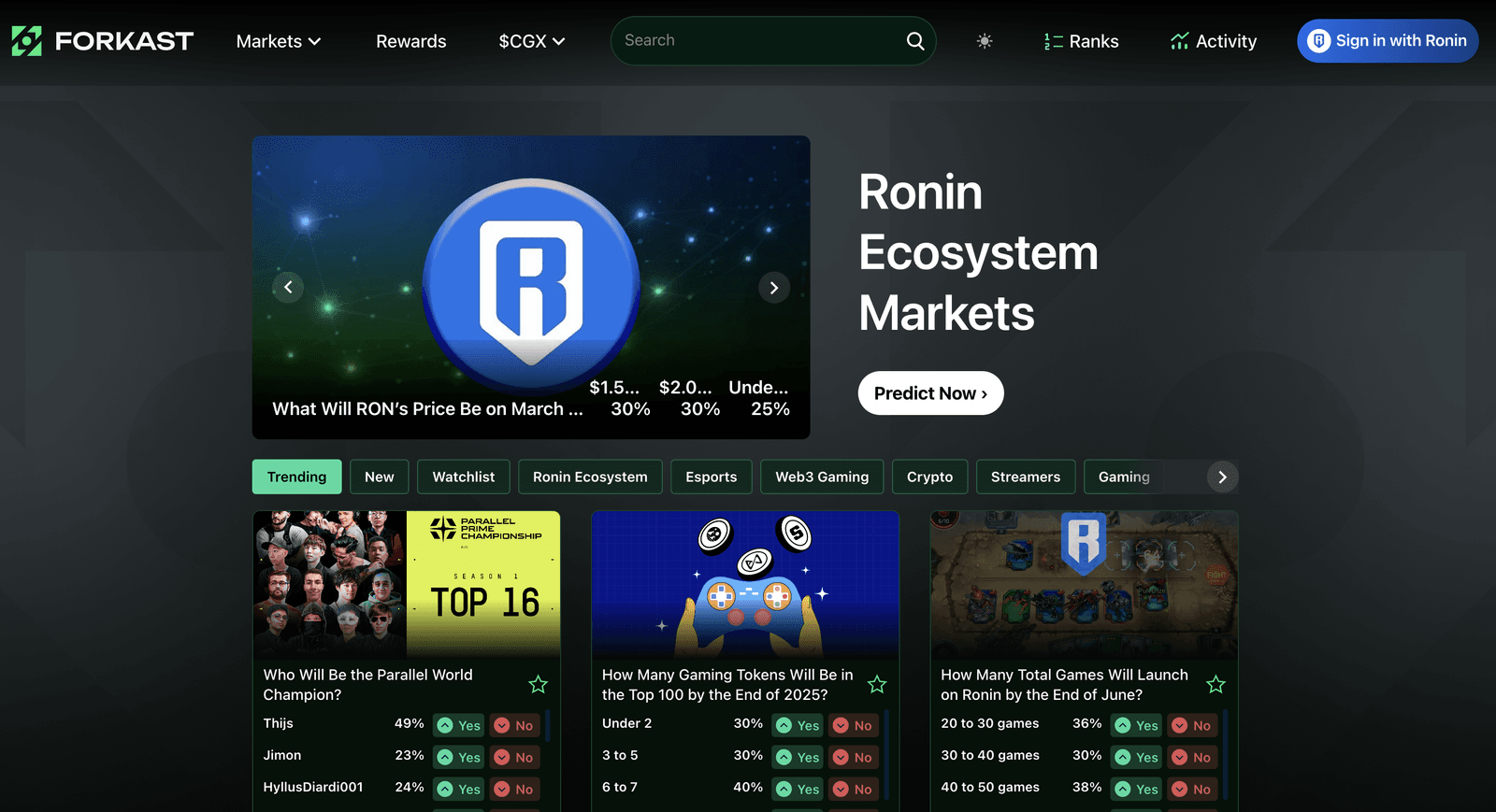 Forkast Prediction Markets: Earn Rewards with Community Gaming
