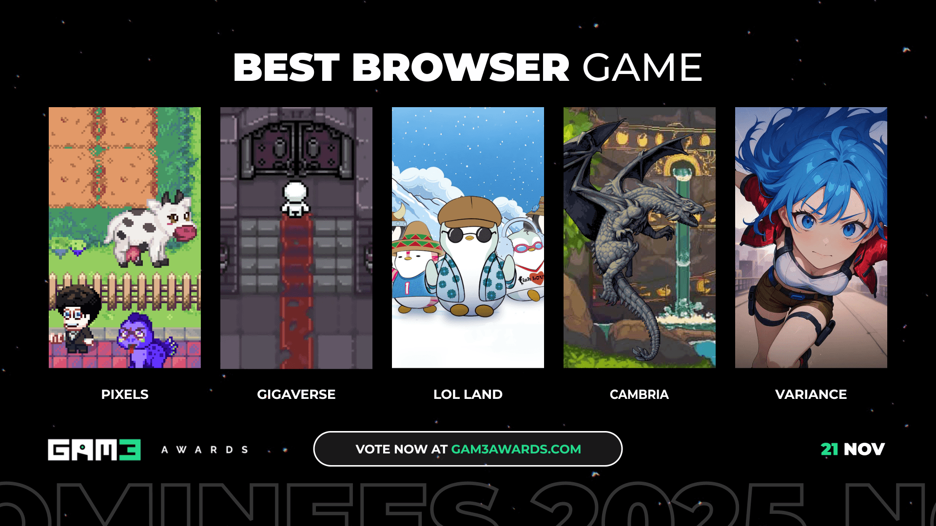 GAM3 Awards 2025 Best Browser Nominees