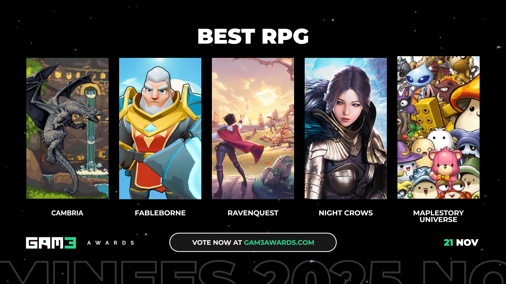 Indicados a Melhor RPG no GAM3 Awards 2025 image