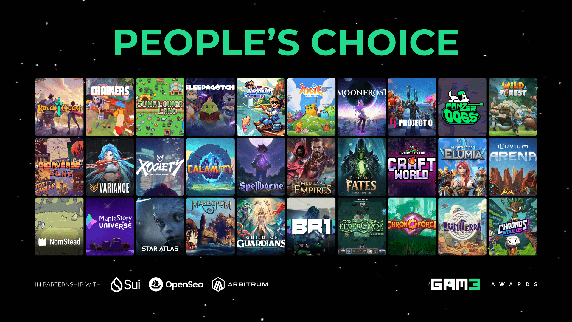 GAM3 Awards 2025 People's Choice Nominees
