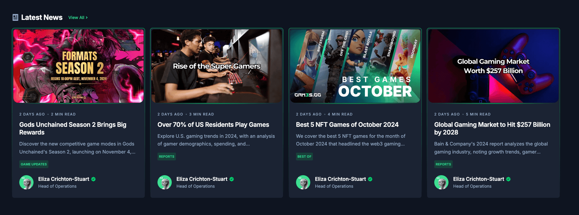 games.gg Season 1 XP Updates - News