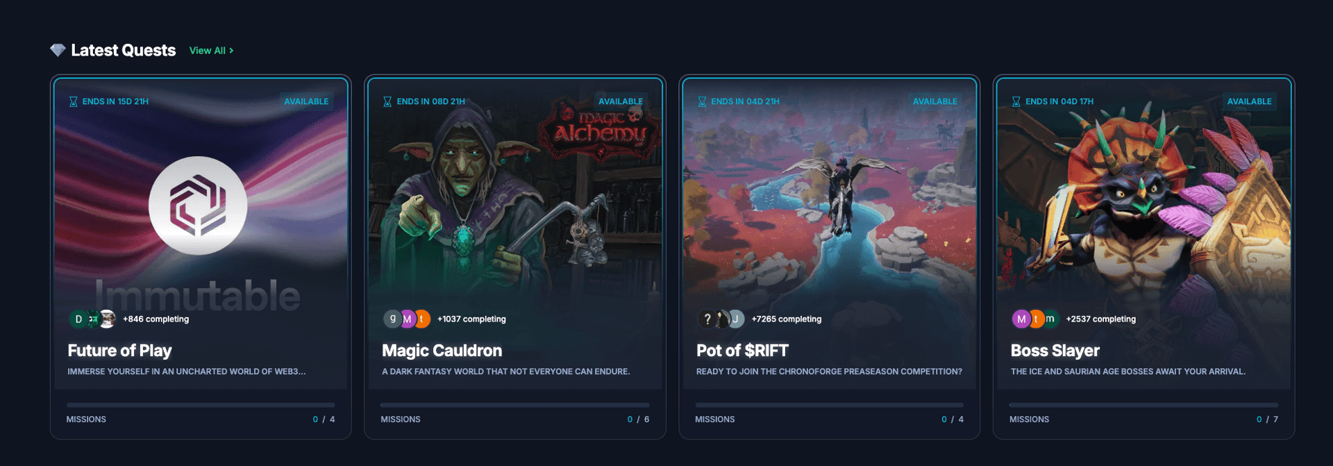 games.gg Season 1 XP Updates - Quests