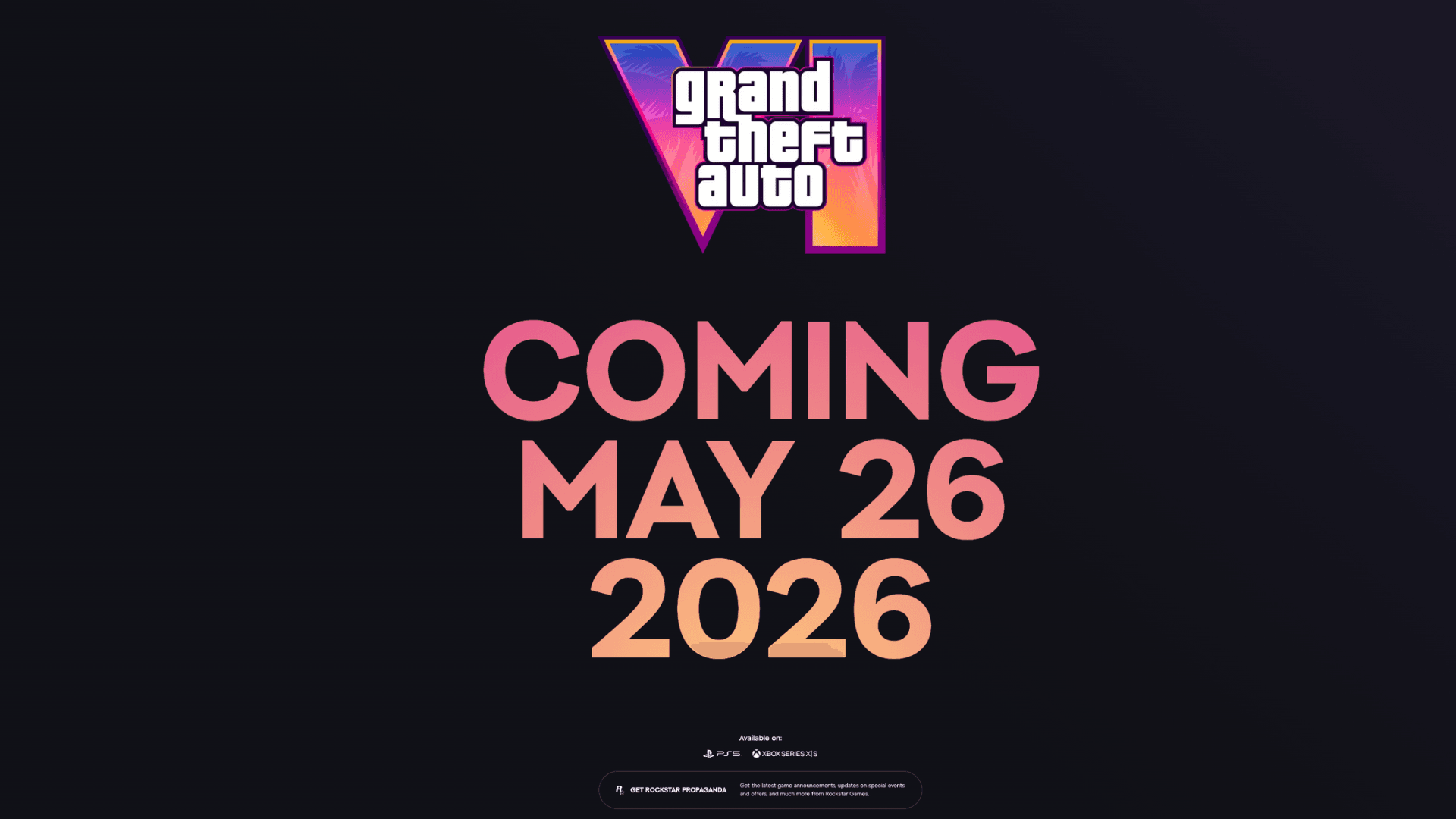 GTA 6 Release Date Locked for May 2026 image