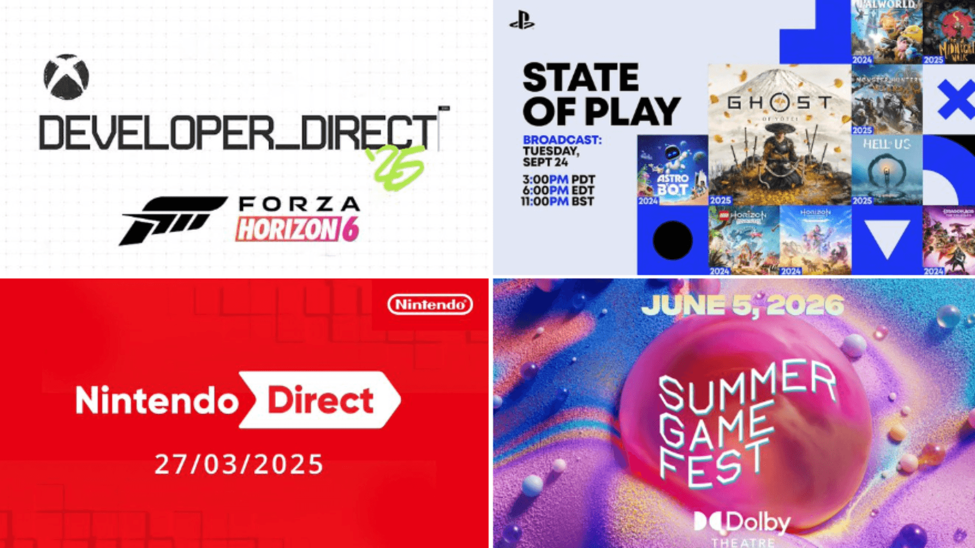 Gaming Event Schedule for 2026