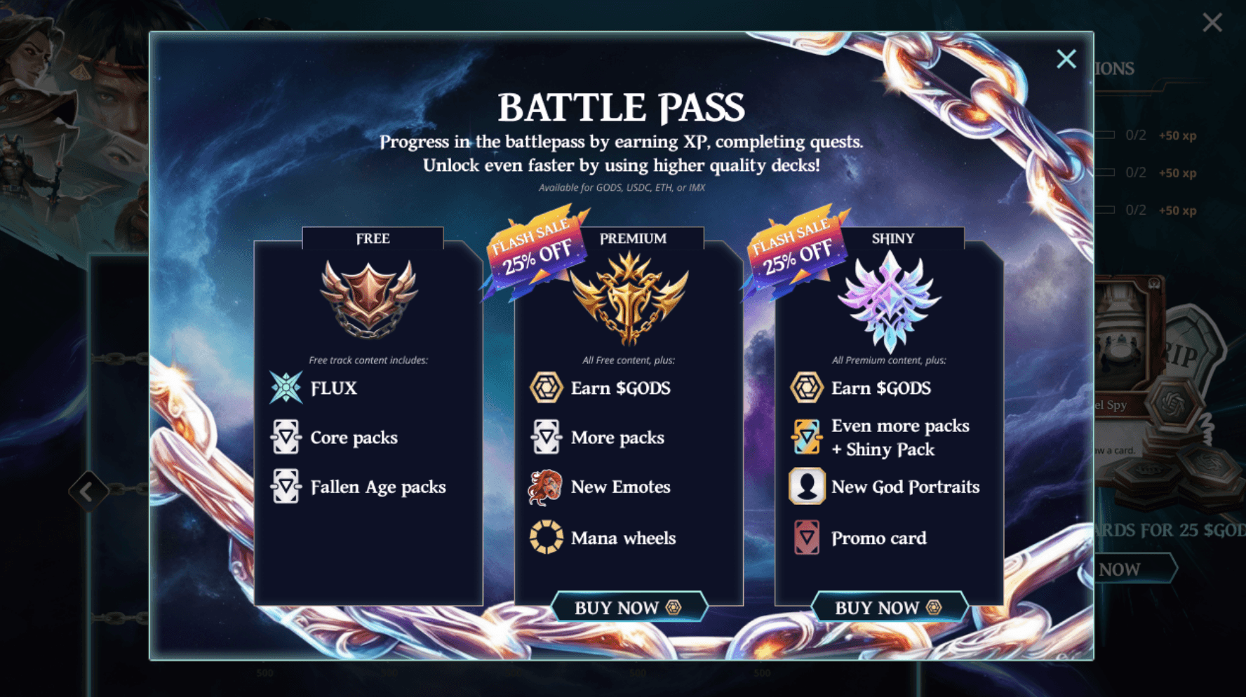 Gods Unchained Battle Pass Season 1: Exclusive Rewards and Tracks