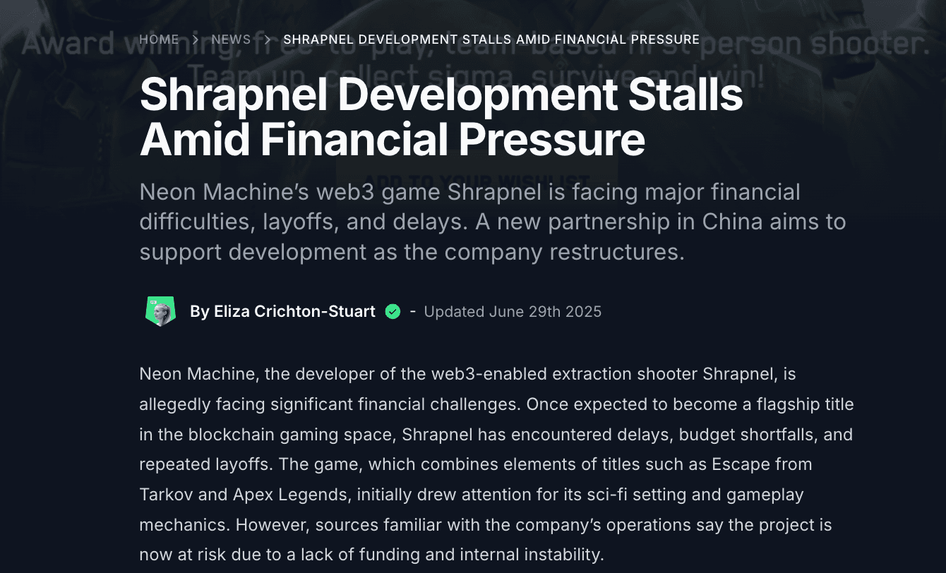 Has Shrapnel Shot Itself in the Foot?