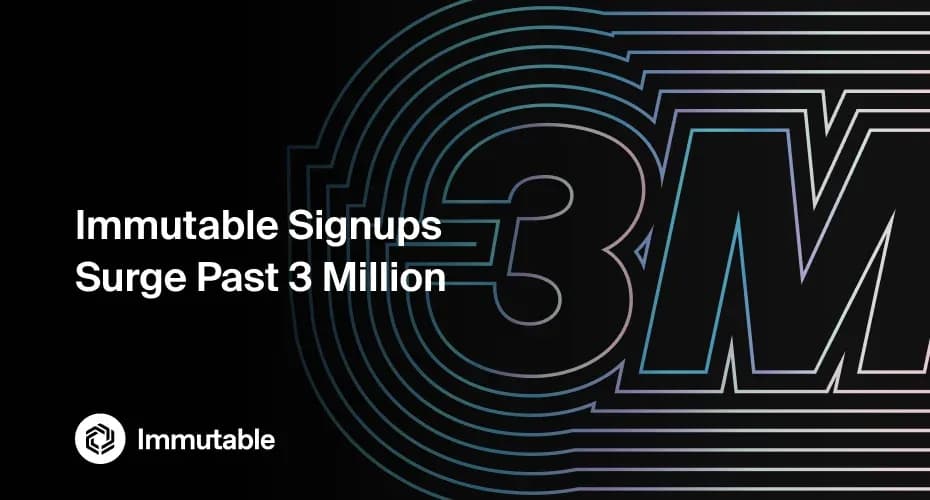 Immutable Passport Hits Over 3 Million Sign-Ups