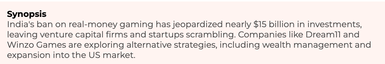 India’s $23B Online Gambling Ban