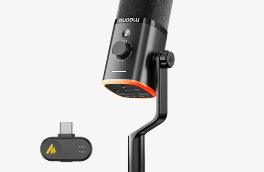 مراجعة ميكروفون Maono PD100W اللاسلكي وUSB لعام 2026 image