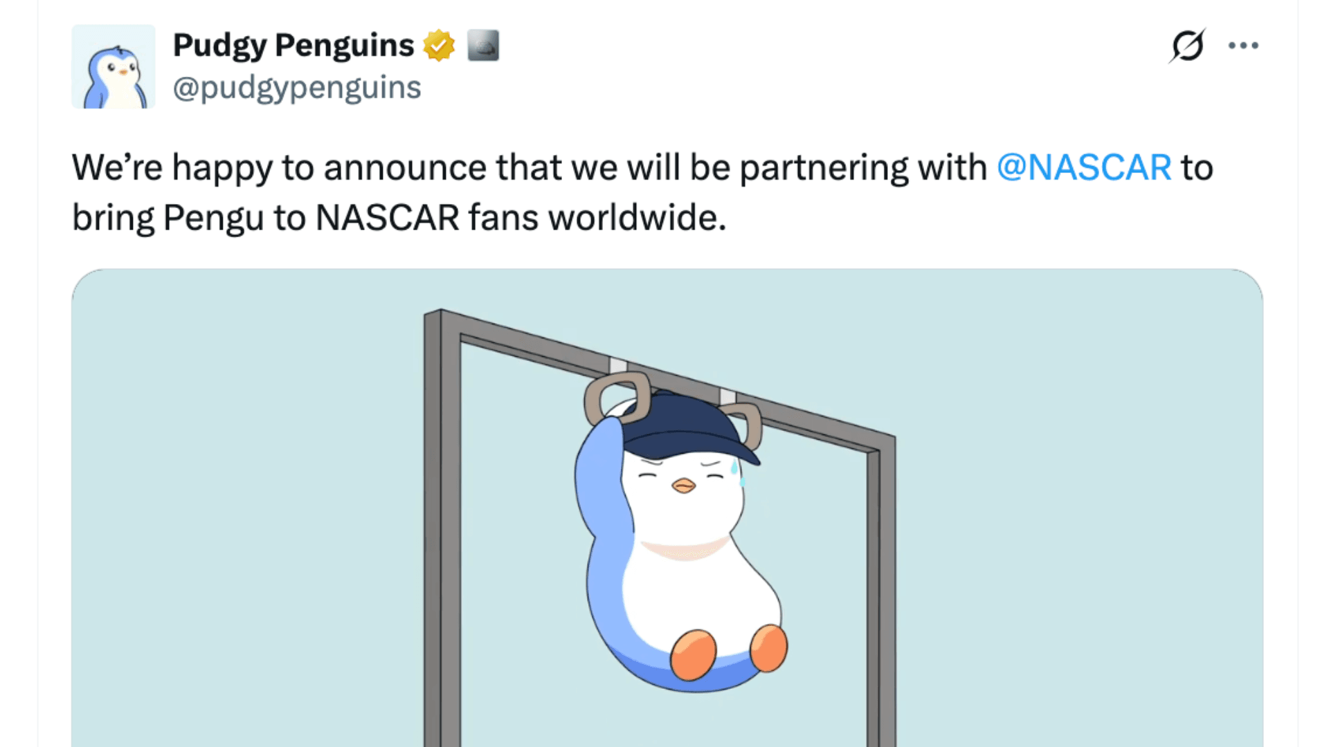 Pudgy Penguins Partners with NASCAR image
