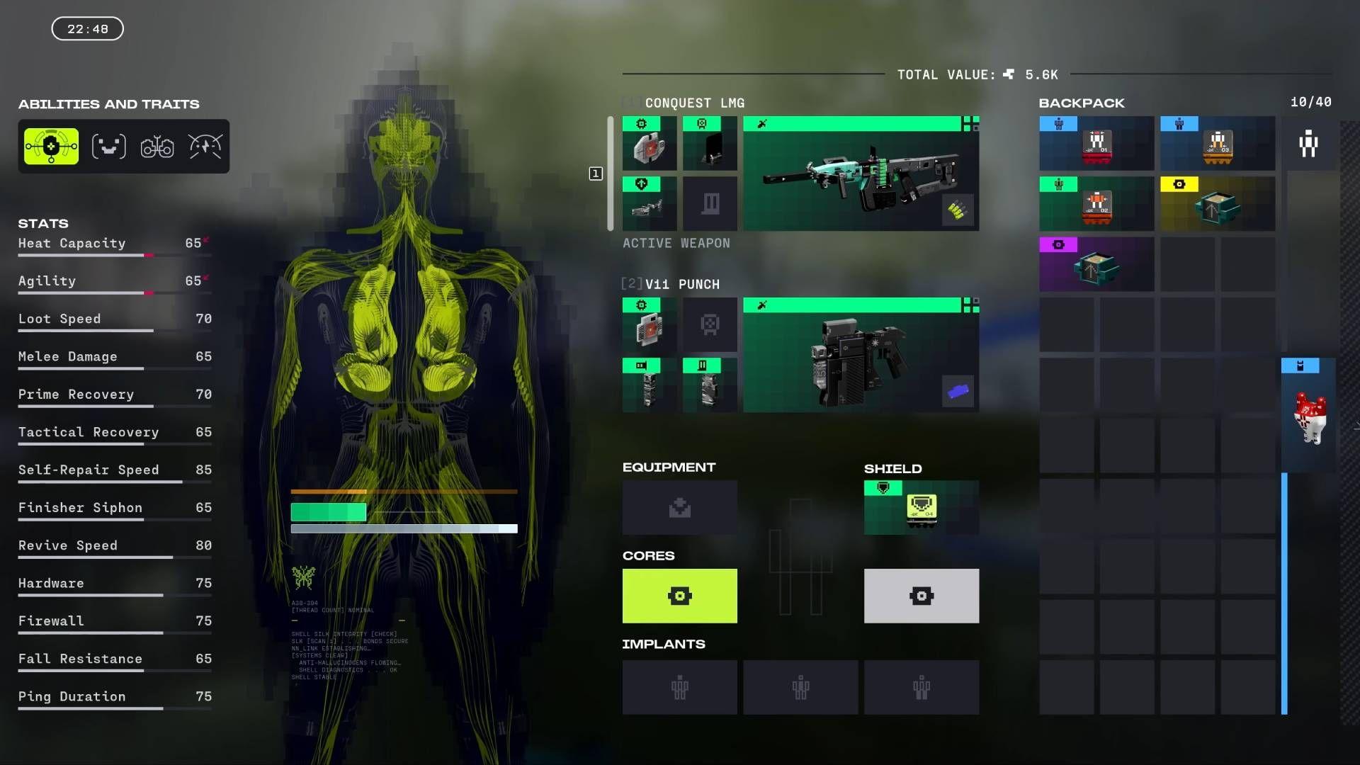 Runner Core Loadout Menu GAMES.GG.jpg