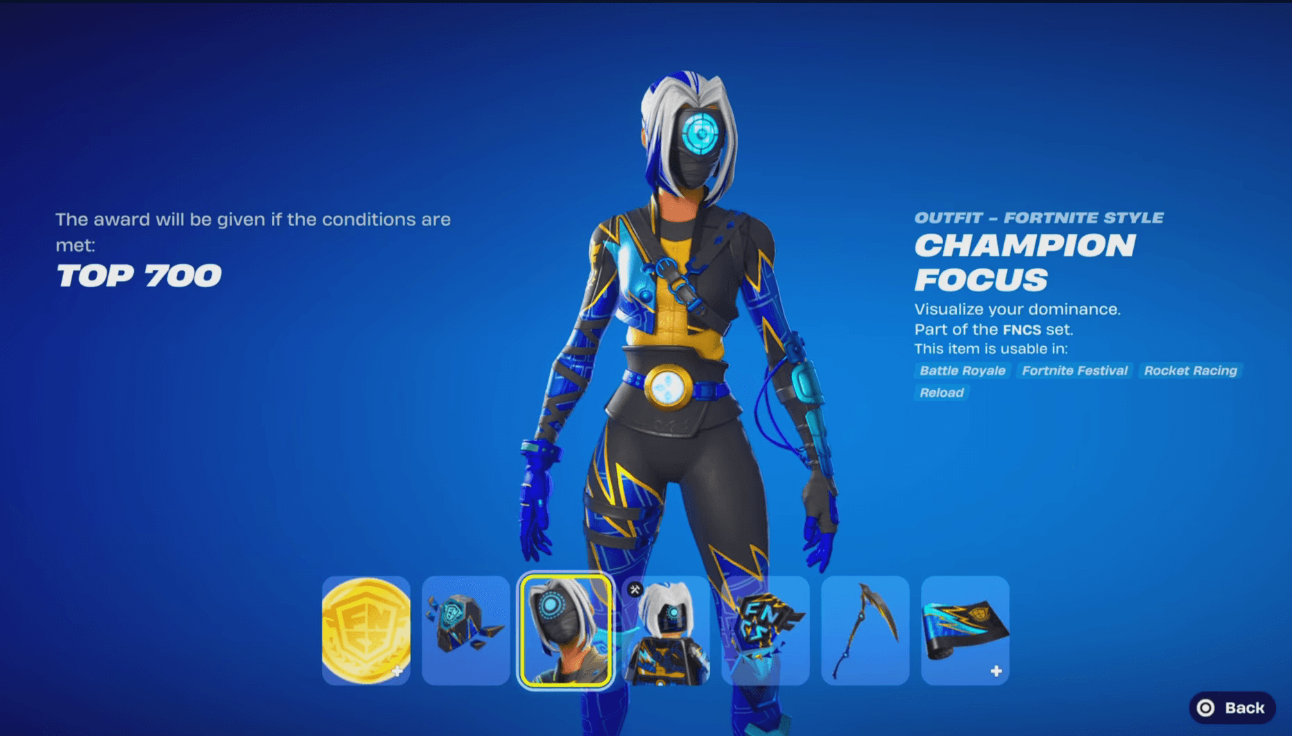 دليل Fortnite: كيفية الحصول على مظهر Champion Focus FNCS مجاناً