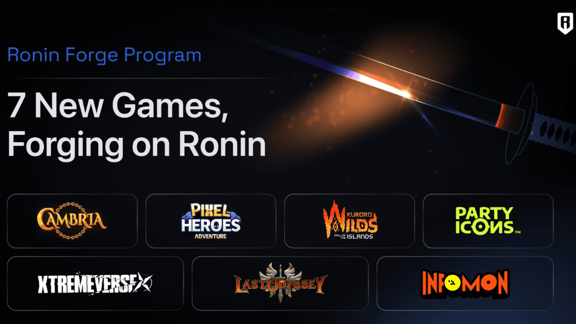 Seven New Games Join Ronin Forge Program image