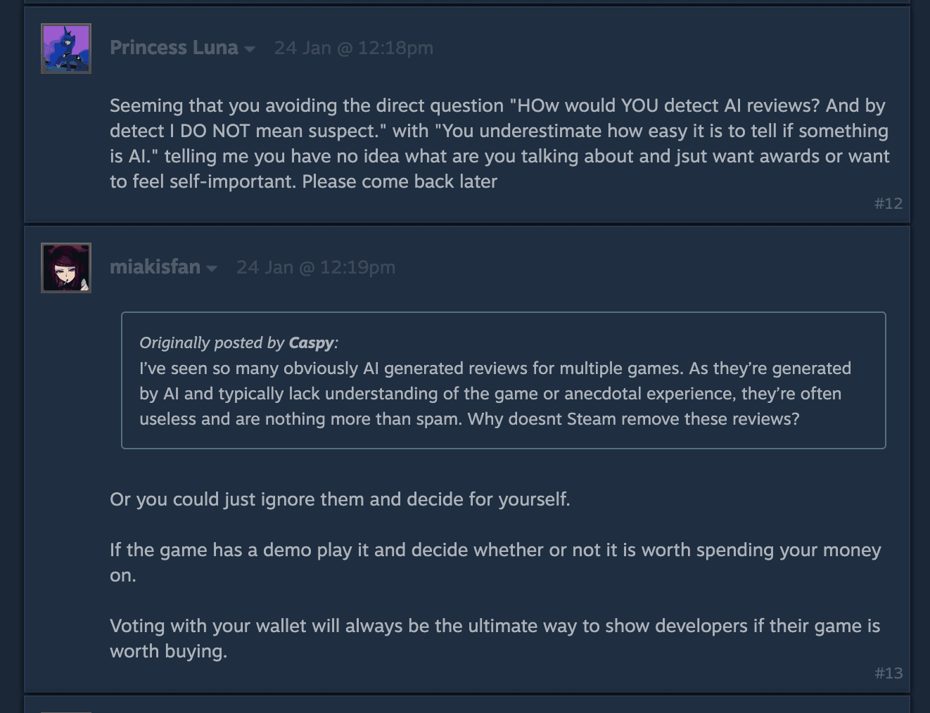 Steam Plagued by AI Reviews
