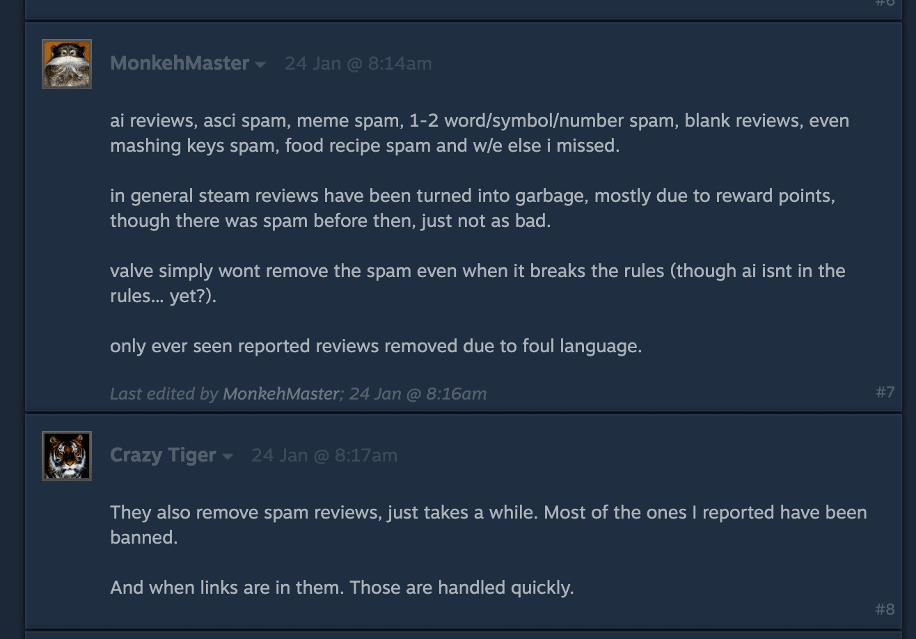 Steam Plagued by AI Reviews