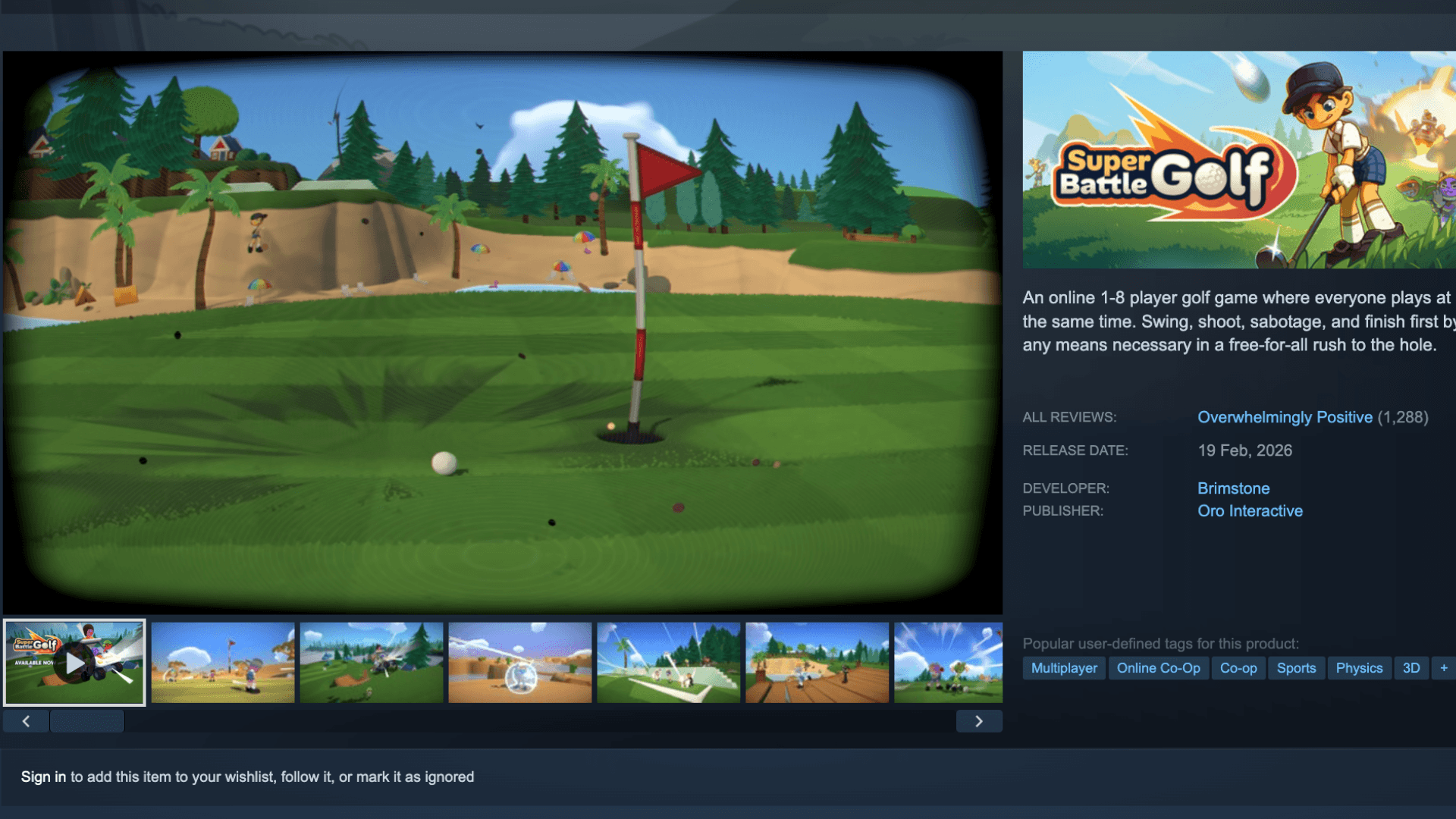 Super Battle Golf Hits 100K Sales in Two Days on Steam