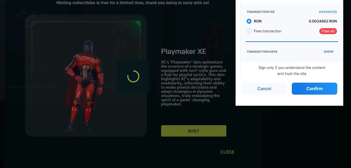 The Machines Arena New NFT Minting Feature