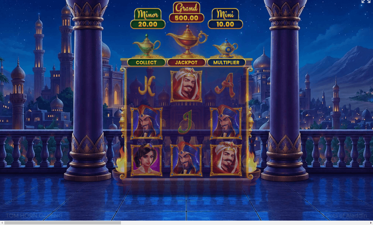 Tom Horn Gaming Launches 3 Pots of Aladdin Slot