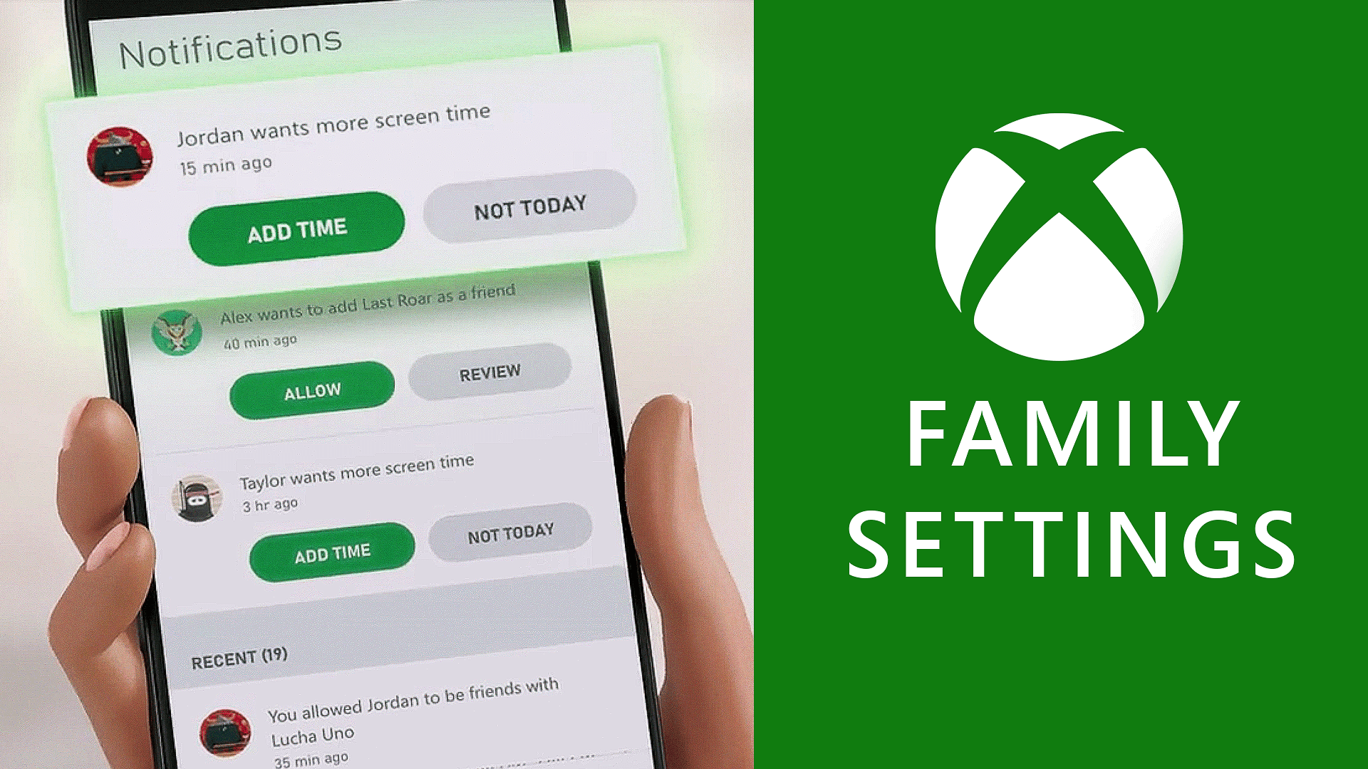 Xbox Child Account and Family Setting Info