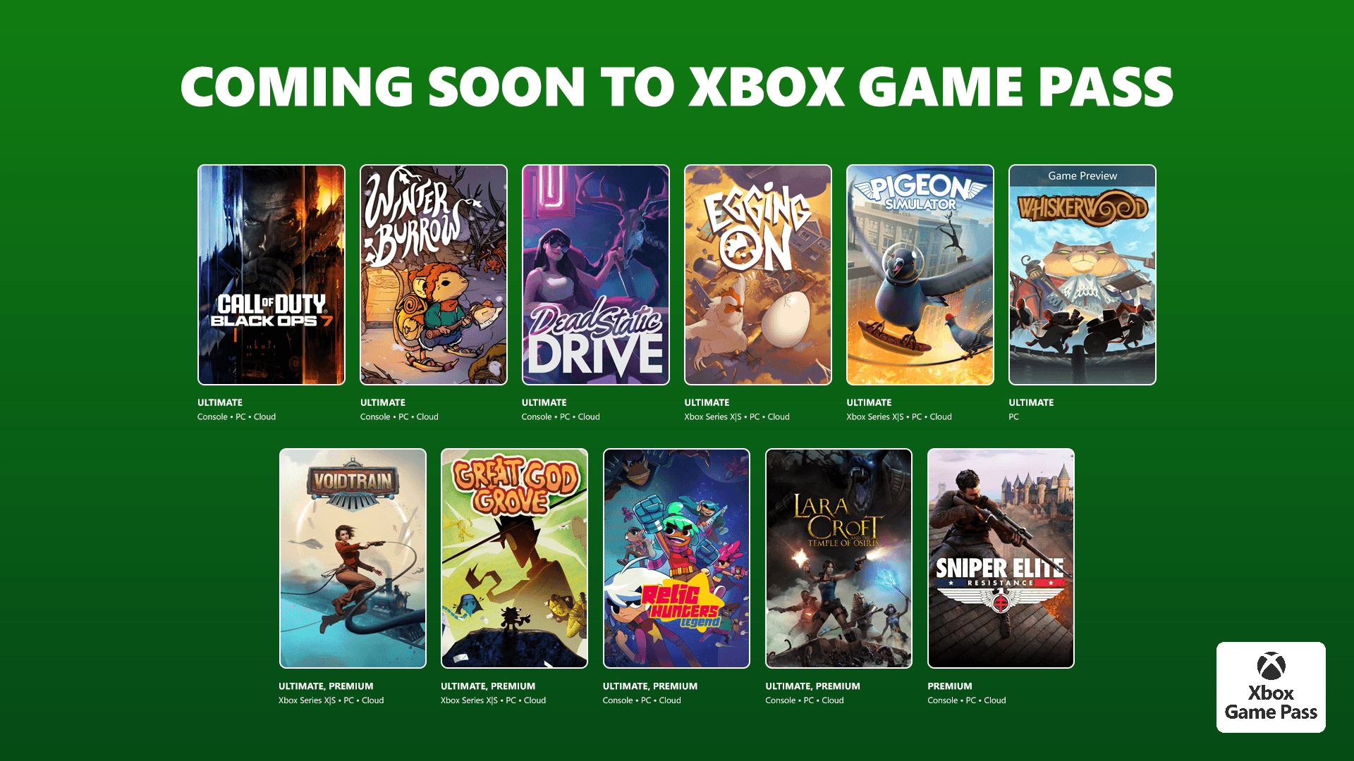 Xbox Game Pass Update November 2025