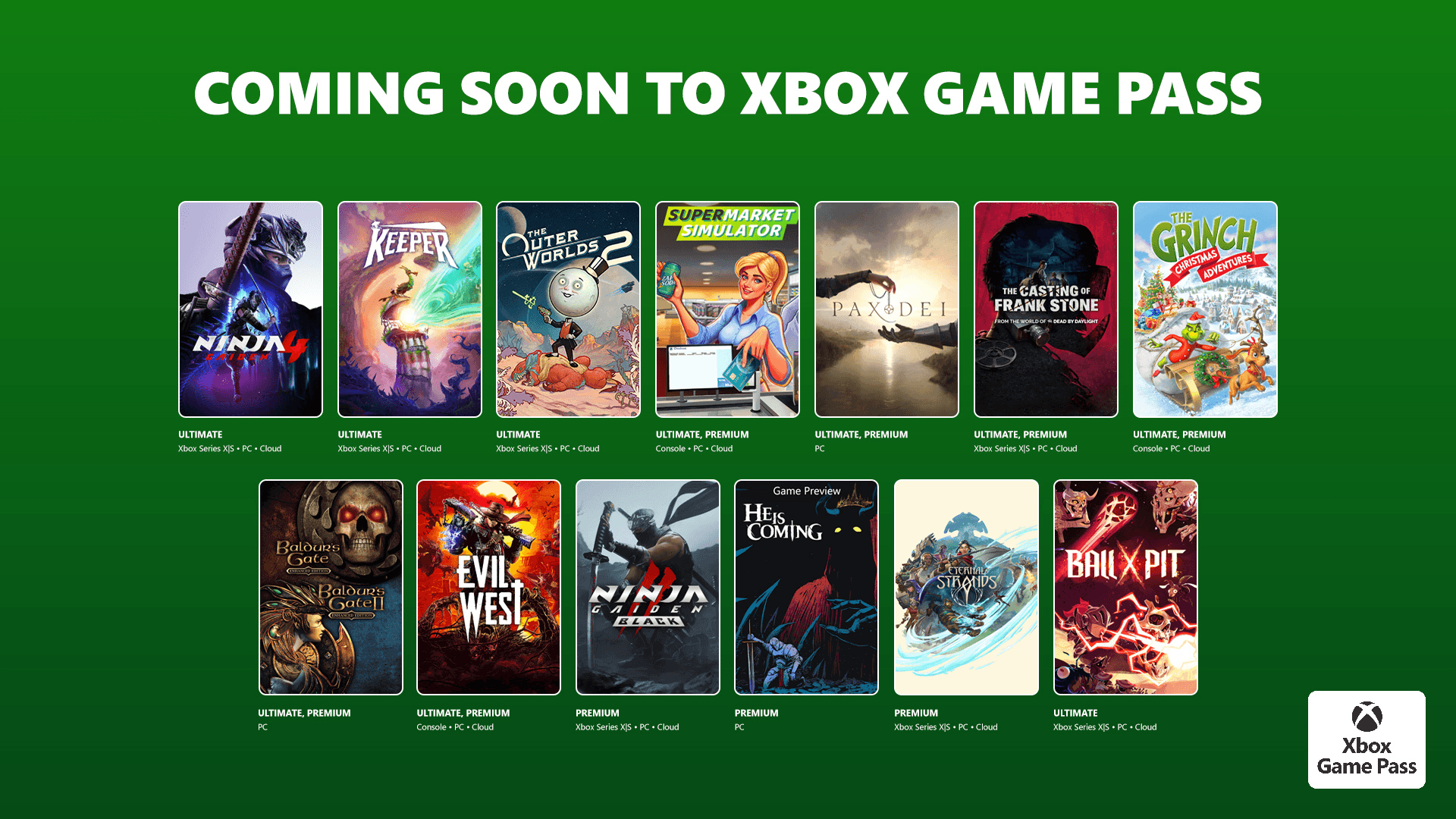 Xbox Games Coming October 13th image
