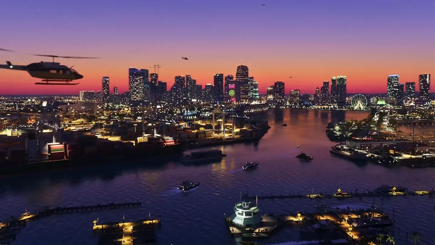 A new arial shot of GTA 6's Vice City ...