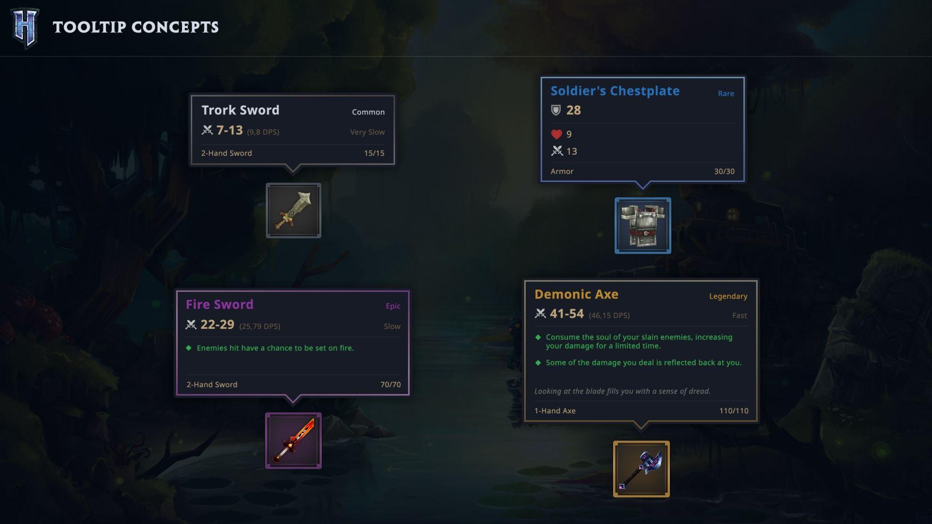 Visualización de tooltip de información de objeto