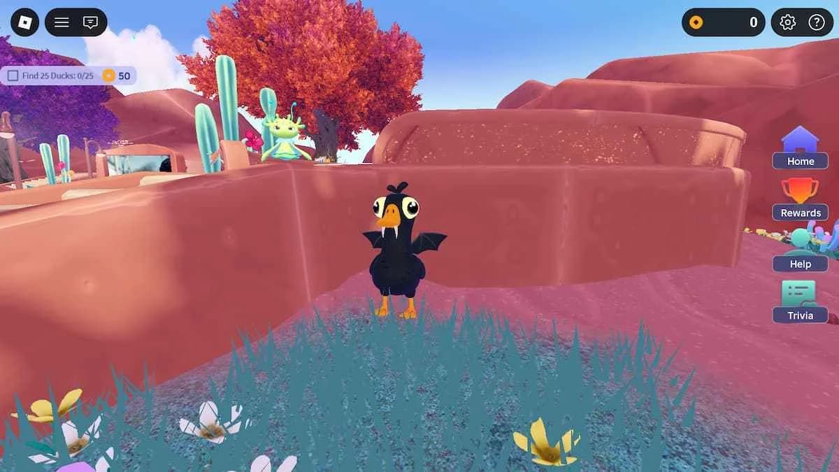 Family Zone 中的 Duck Duck 传送门树木,标有所有鸭子刷新点