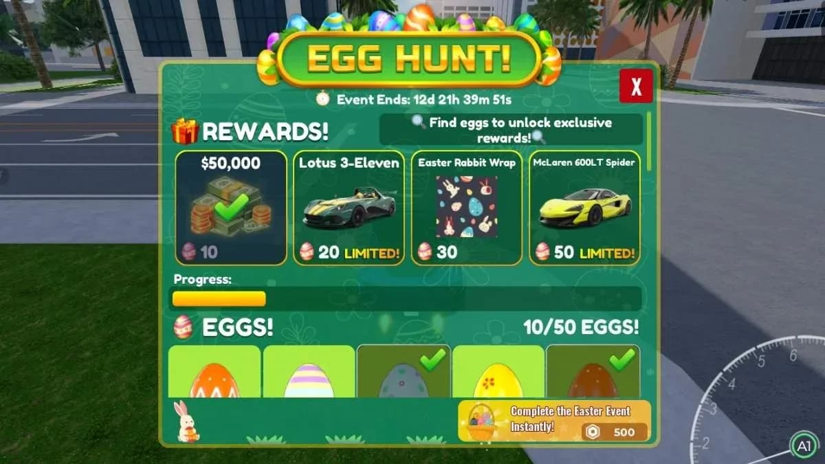 All 50 easter egg rewards