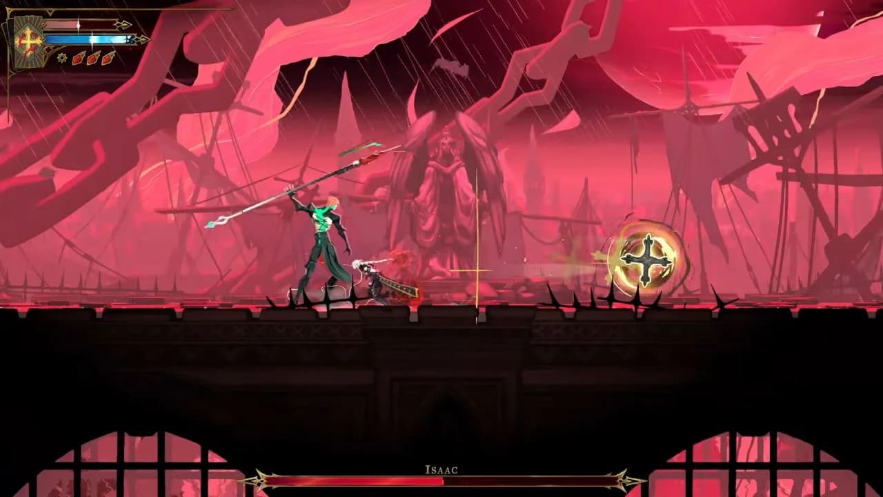 Castlevania Belmont's Curse Isaac boss fight Heart of the Clock arena