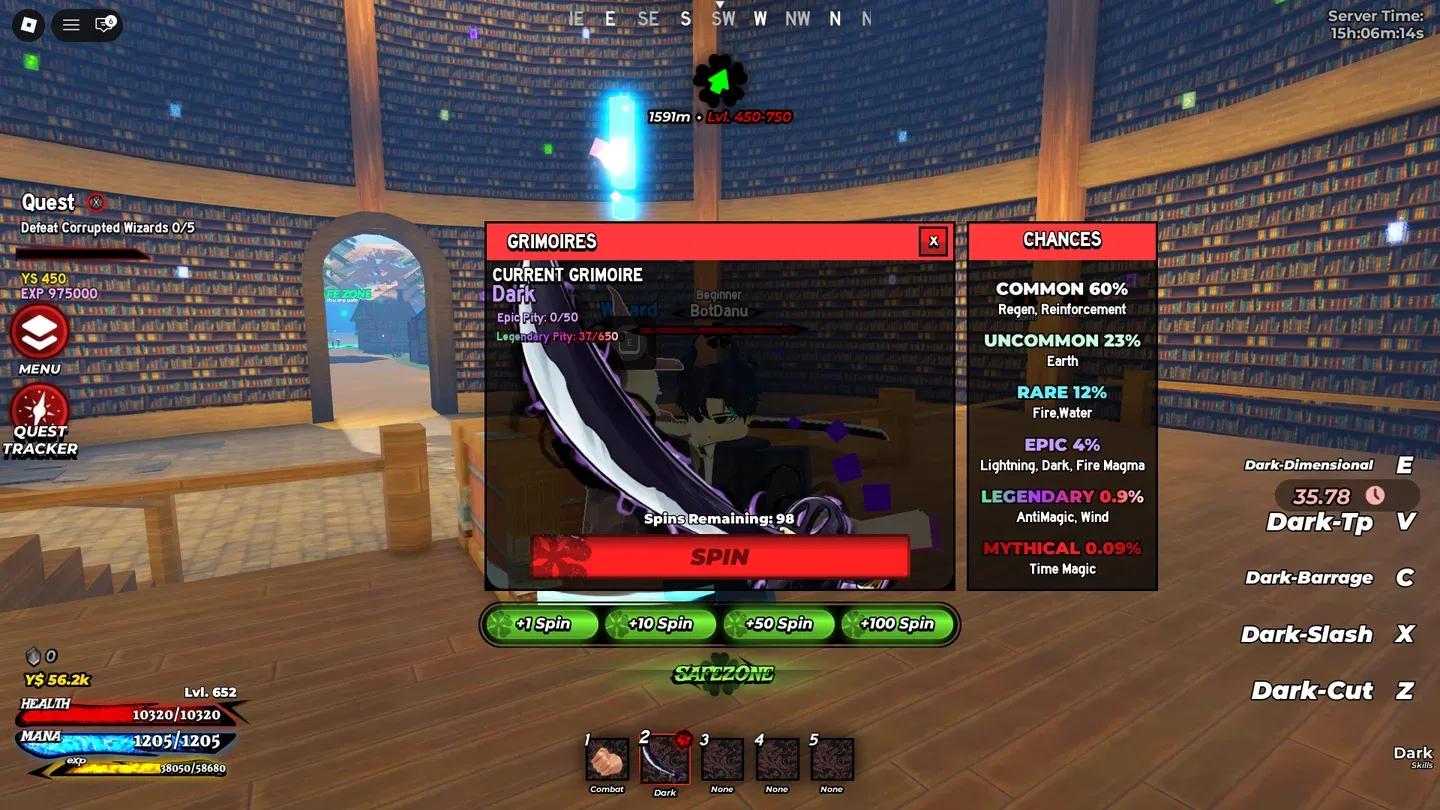 SS tier grimoires at a glance