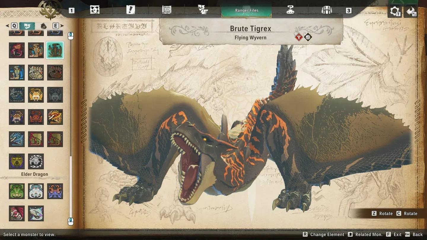 Grimclaw Tigrex stat breakdown