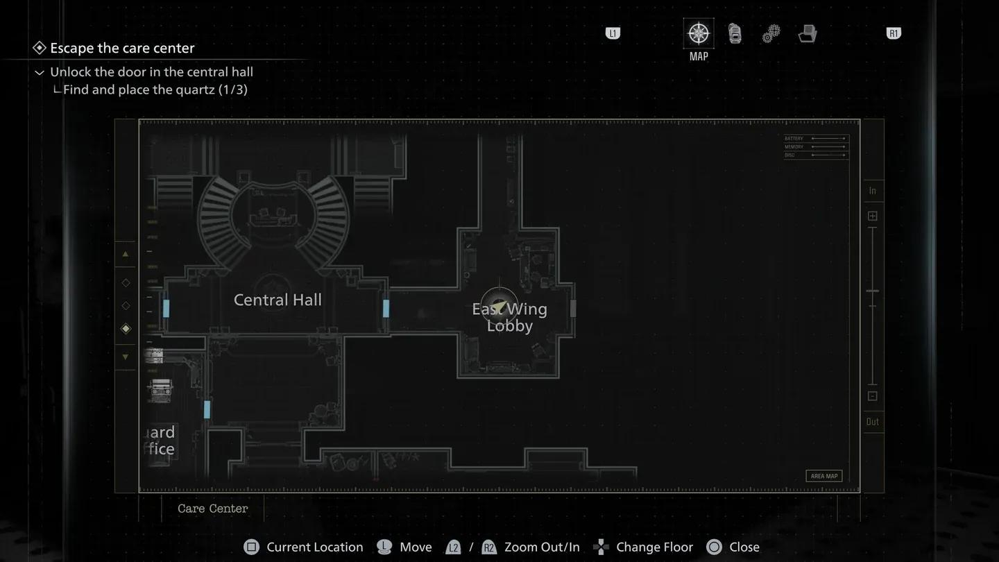 East Raccoon City statue map