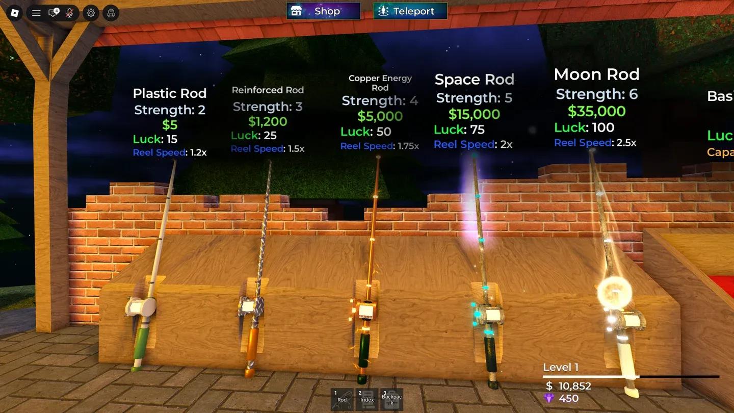 Rod and bobber upgrade shop