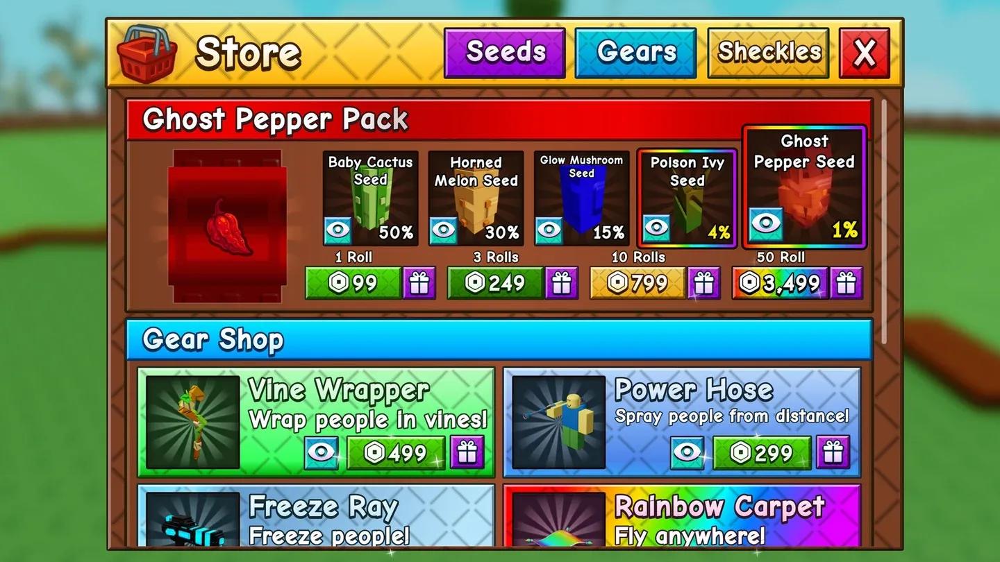Ghost Pepper Pack in Robux Shop