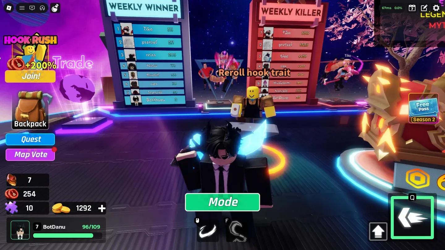 Reroll NPC at the lobby anvil