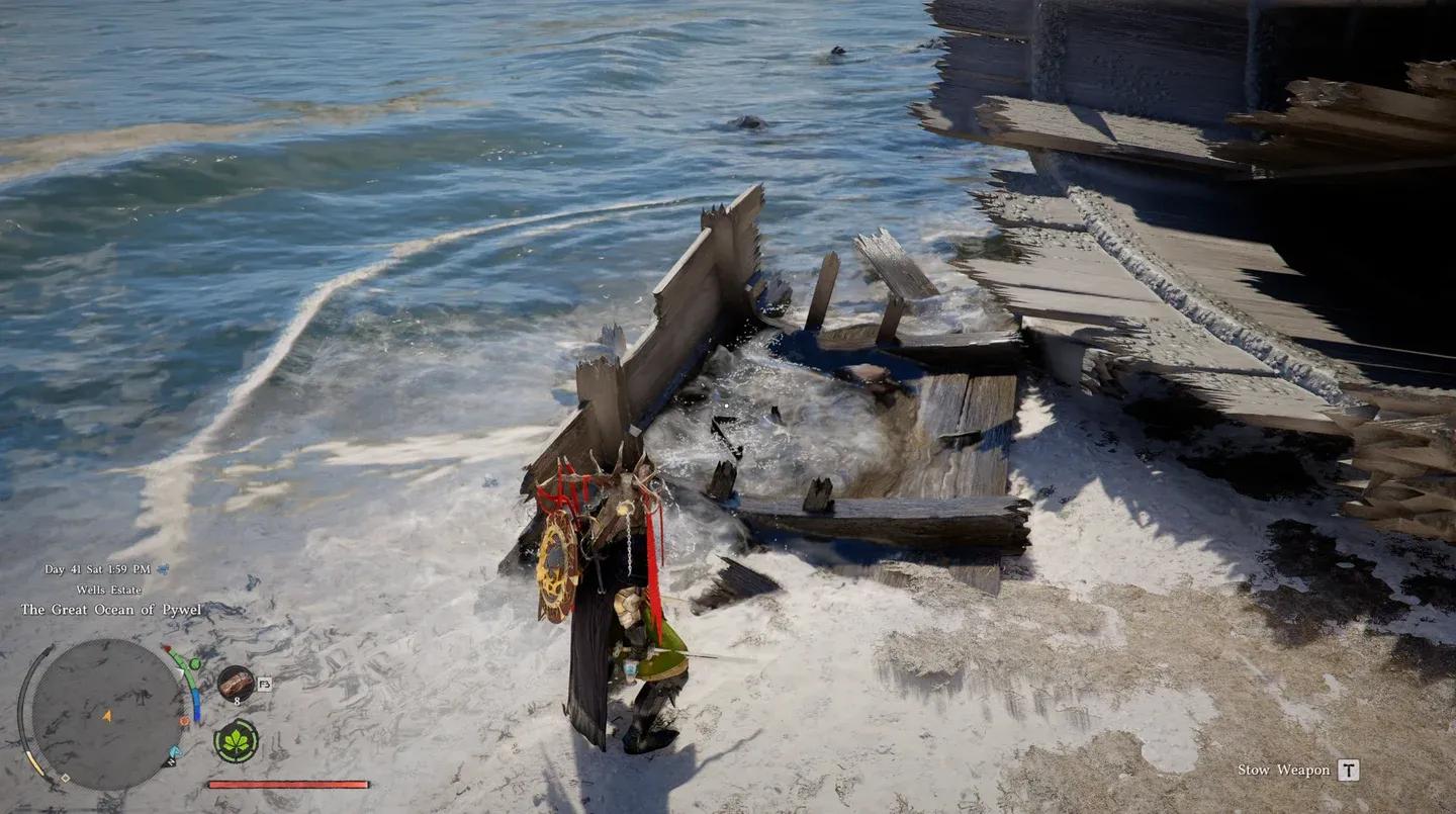 Spear stand inside Delesyia tent